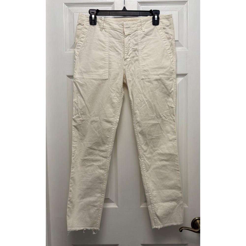 Nili Lotan Off-White Straight-Leg Trousers